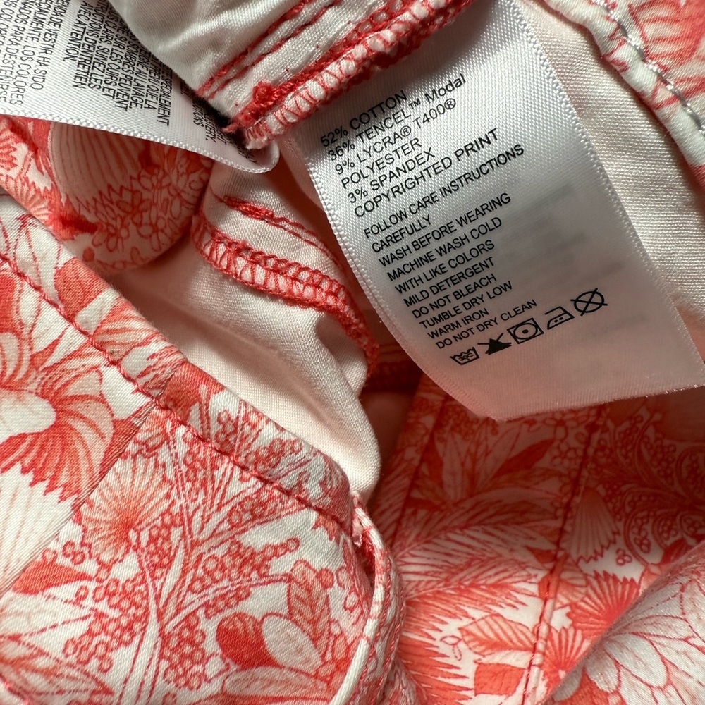 Tommy Bahama Boracay Beach High Rise Ankle Jeans Womens Sz 14 Floral Tropical - Picture 7 of 9